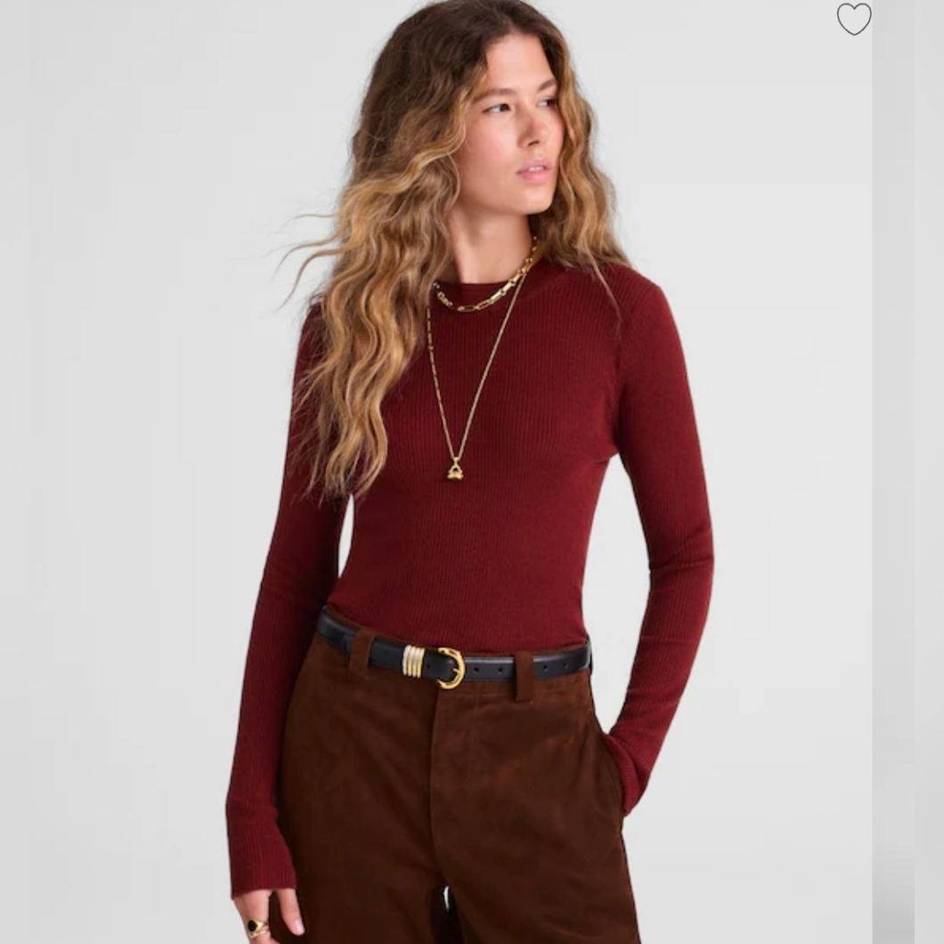 Double Layered Crewneck In Merino-Silk Blend
